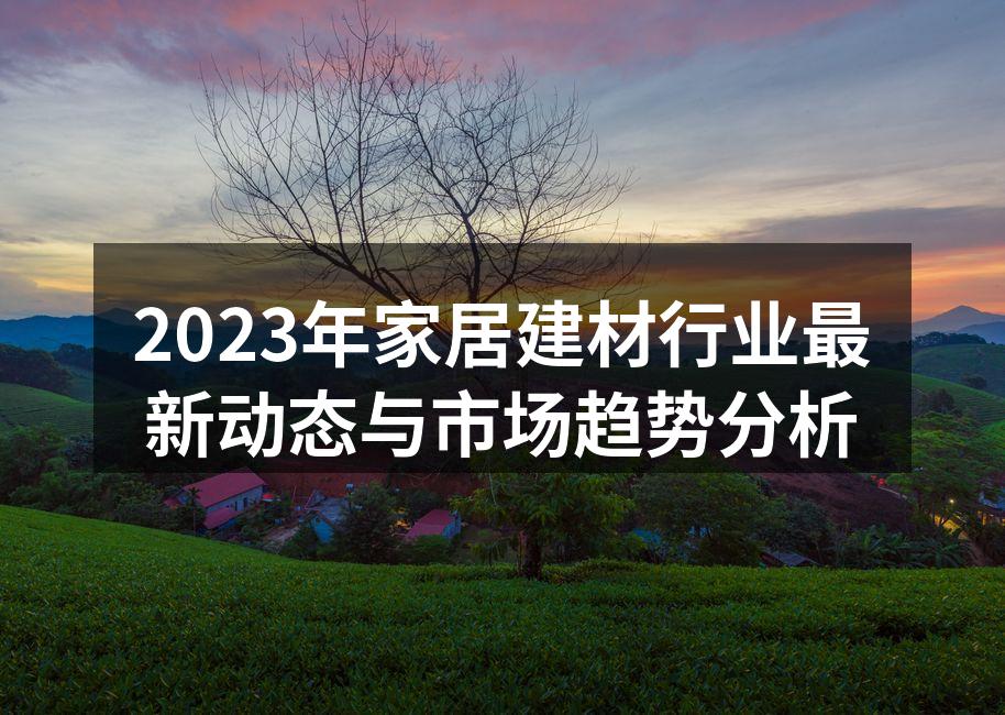 2023年家居建材行业最新动态与市场趋势分析